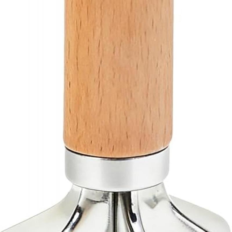 Kitchen Multi-Purpose Meat Mincer - Wooden Handle Food Masher, Sturdy for Meat, Potatoes, Chicken, Ideal for Home Kitchen and Restaurant Use