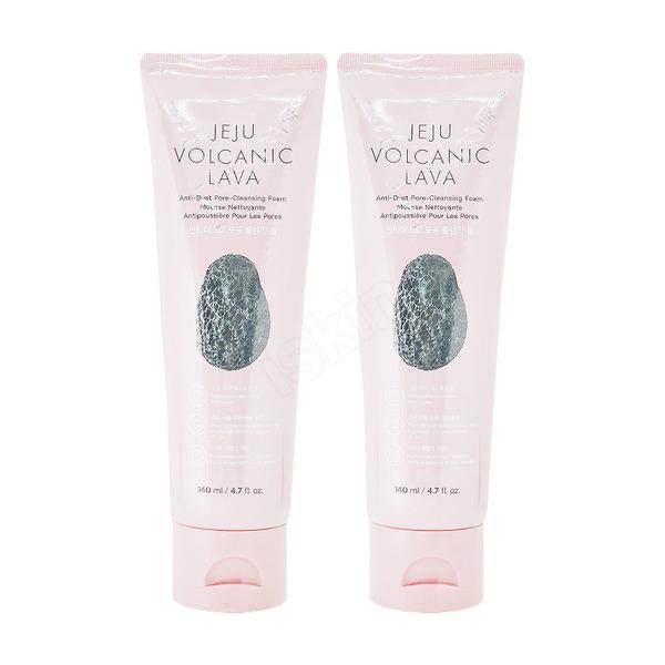 1+1 THEFACESHOP Jeju Volcanic Soil Anti-Dust Pore Cleansing Foam 140ml