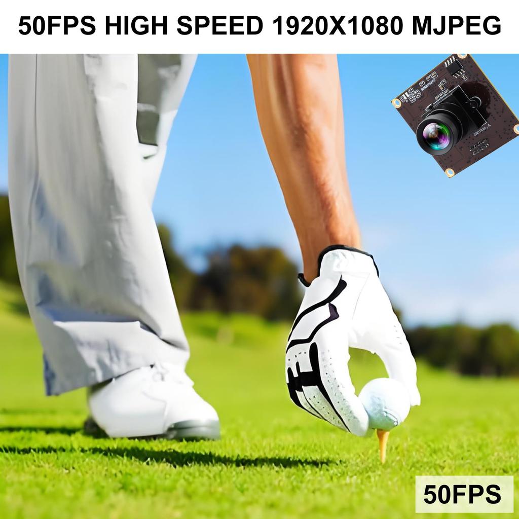 ELP 50fps USB Camera Low Light Camera with 1080P USB Motion Plug and Play for 3D Printers and Industrial Inspection Microscopes High-Speed Module,