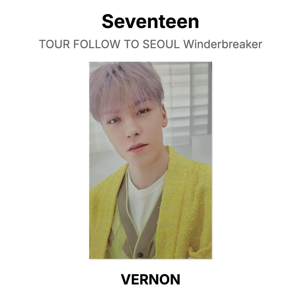 Seventeen TOUR FOLLOW TO SEOUL Winderbreaker Official Photocard