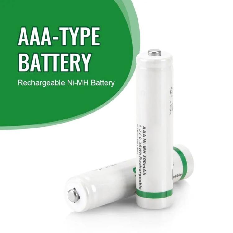 1.2V 800mAh 3A NiMH Batteries 1000 Recharge Cycles Super Low Discharge For Electronics Gadgets