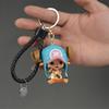 Cartoon Figure Luffy Zoro Sanji Key Chain Pendant Doll Keychain Backpack Accessories Gift ONE PIECE Lightweight Carry Portable Mini Cute