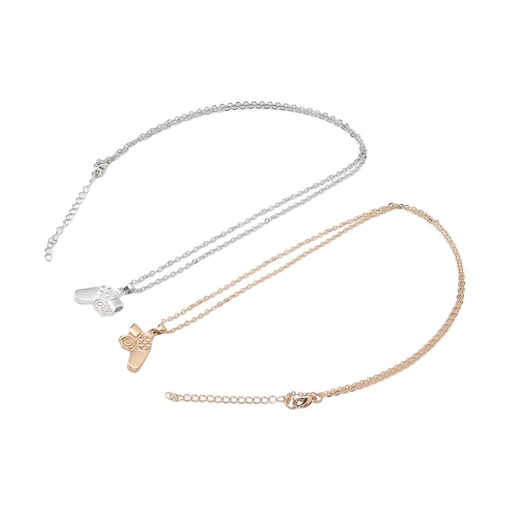 2 Stück Magnetische Partner Passende Anhänger Halskette Legierung Freundin Freund Schmuck für Paare