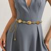Bohemian Style Engraved Metal Waist Chain for Dresses and Jeans