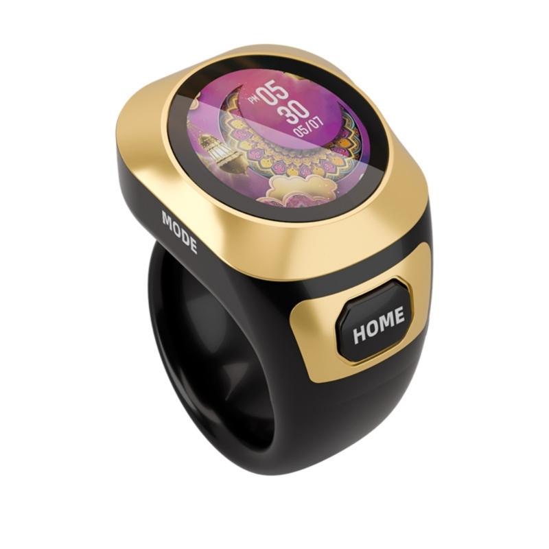 

Colorful Color Screen Electronic Counter Tasbih Zikr Rings Adjustable Support App Sync For Fitness Tracking чорний