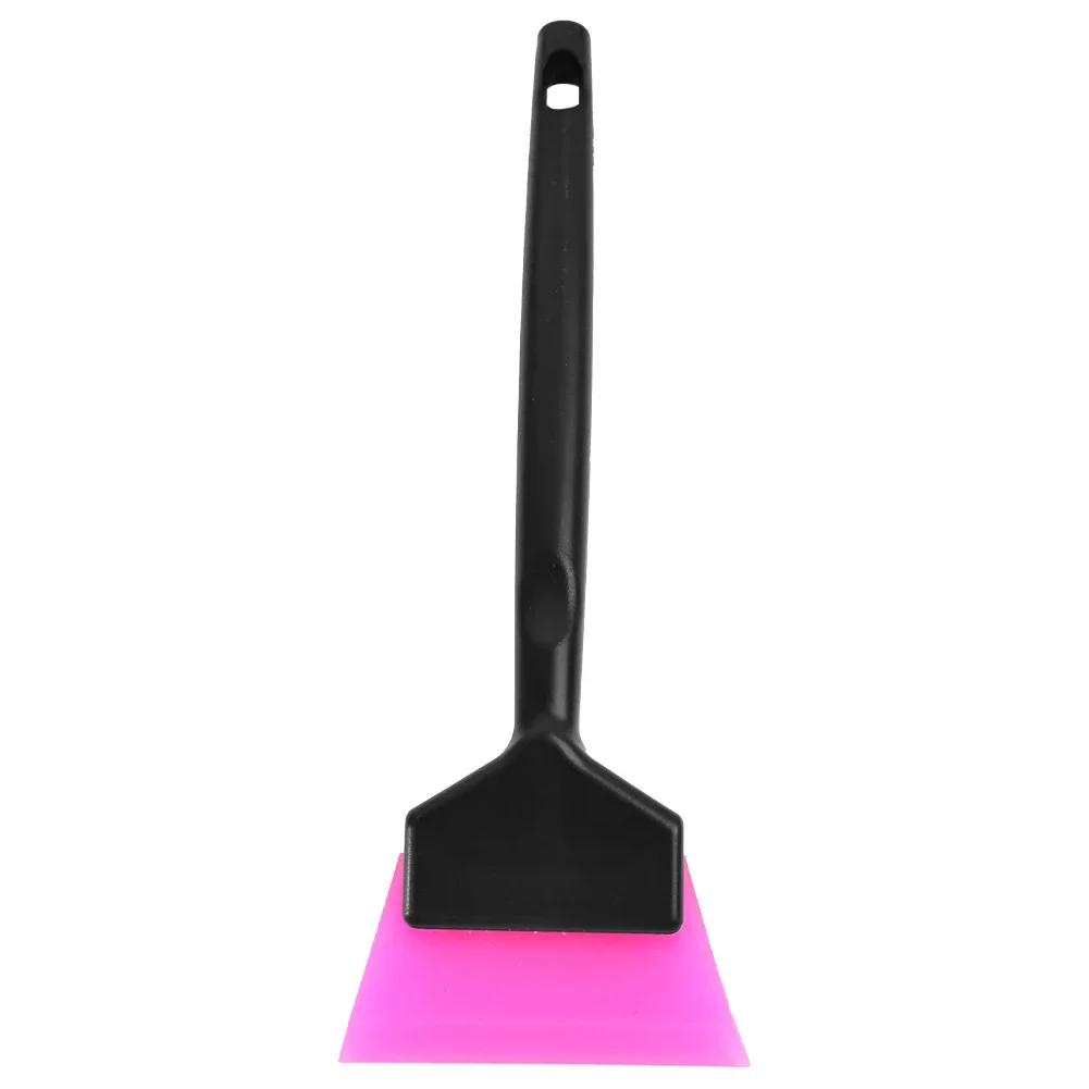 Long Plastic Handle Anti-Slip Car Tint Squeegee Replaceable Soft Rubber Blade PPF Scraper Window Water Cleaning Remover