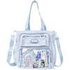 Geantă de umăr tip crossbody stil preppy japonez Y2K Rucsacuri noi din nailon pentru școală pentru fete adolescente Rucsacuri transparente Itabag Geantă Ita