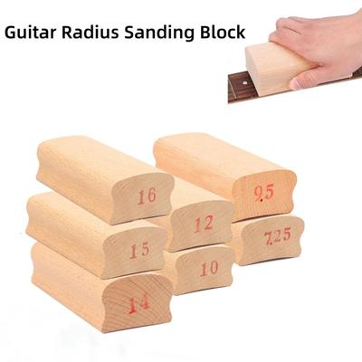 7.25/9.5/10/12/14/15/16in Wooden Guitar Radius Sanding Block Guitar Parts Guitar Leveling Tool
