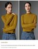 Women's High Neck Cashmere Knit Sweater: Warm, Versatile, Solid Color Pullover for Autumn and Winter.