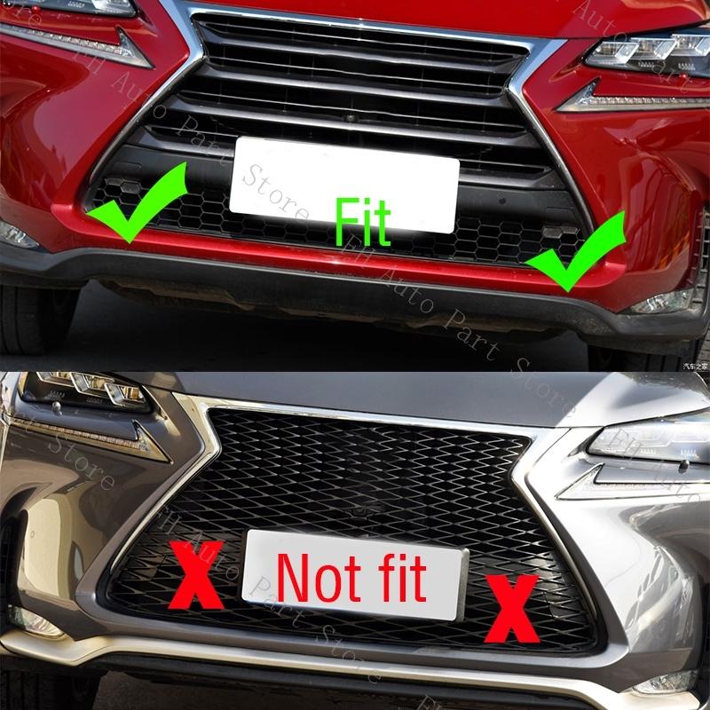 2 SZTUKI Dla Lexus NX200 NX200t NX300h 2014 2015 2016 2017 Przedni Zderzak Dolna Kratka Pokrywa Haka Holowniczego Zaślepka Ucha do Holowania Przyczepy