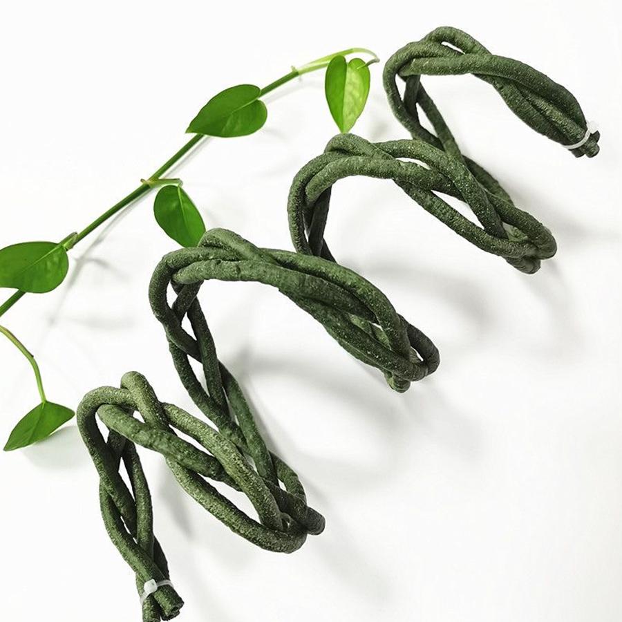 

100Cm Handwoven Plush Pvc Rattan Rainforest Landscaping Vines Climbing Pets Favorite Climbing Rattan Household Decoration Artificial Plant