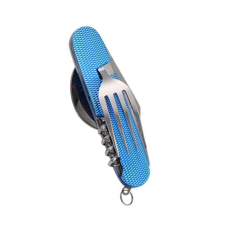 Multifunctional Foldable Detachable Tableware: Compact Travel & Outdoor Aluminum Handle Fruit Knife