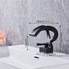 Tuqiu Black Basin Faucet Gray Bathroom Mixer Tap Brass Lavotory Faucet Washbasin Faucet  Hot and Cold Elegant Crane For Bathroom