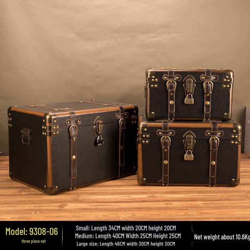 Extra Large Vintage Wooden Storage Trunk with Lockable Latch and Combination Lock.