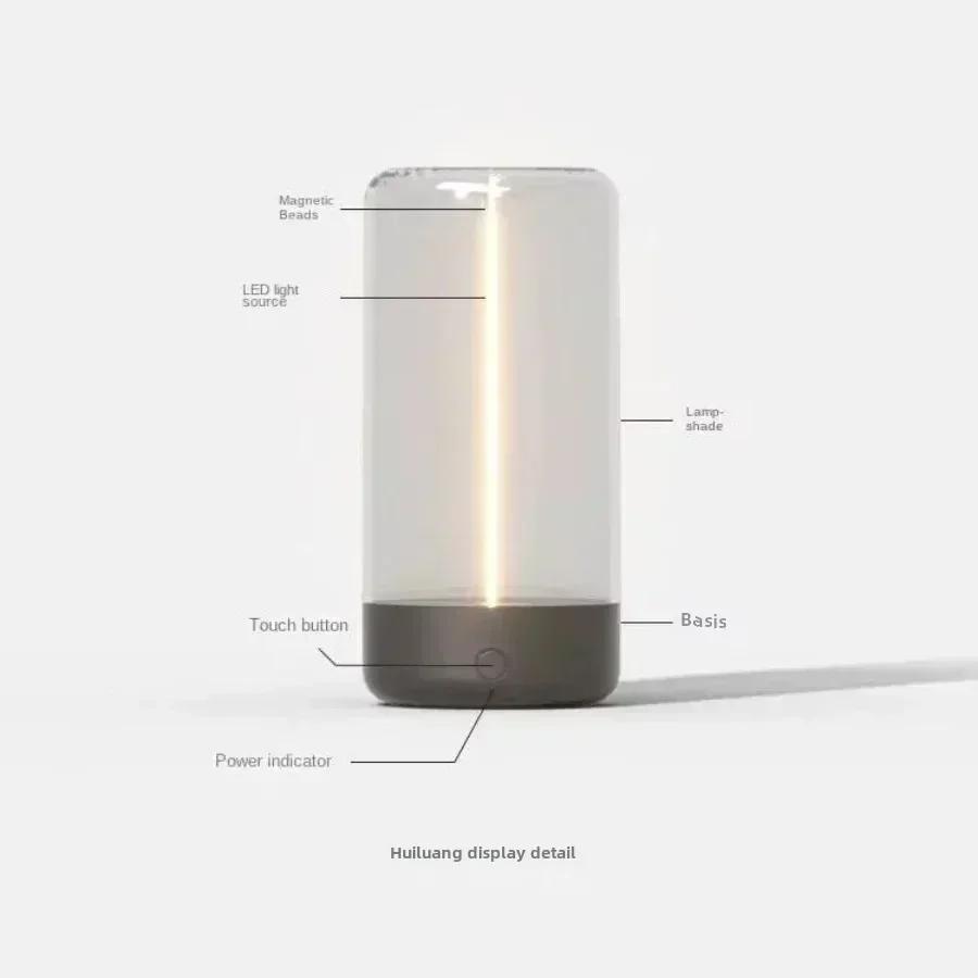 Minimalist Quantum Wire Ambient Magnetic Light Cordless Rechargeable Lamp for Bedroom Study Camping Gift