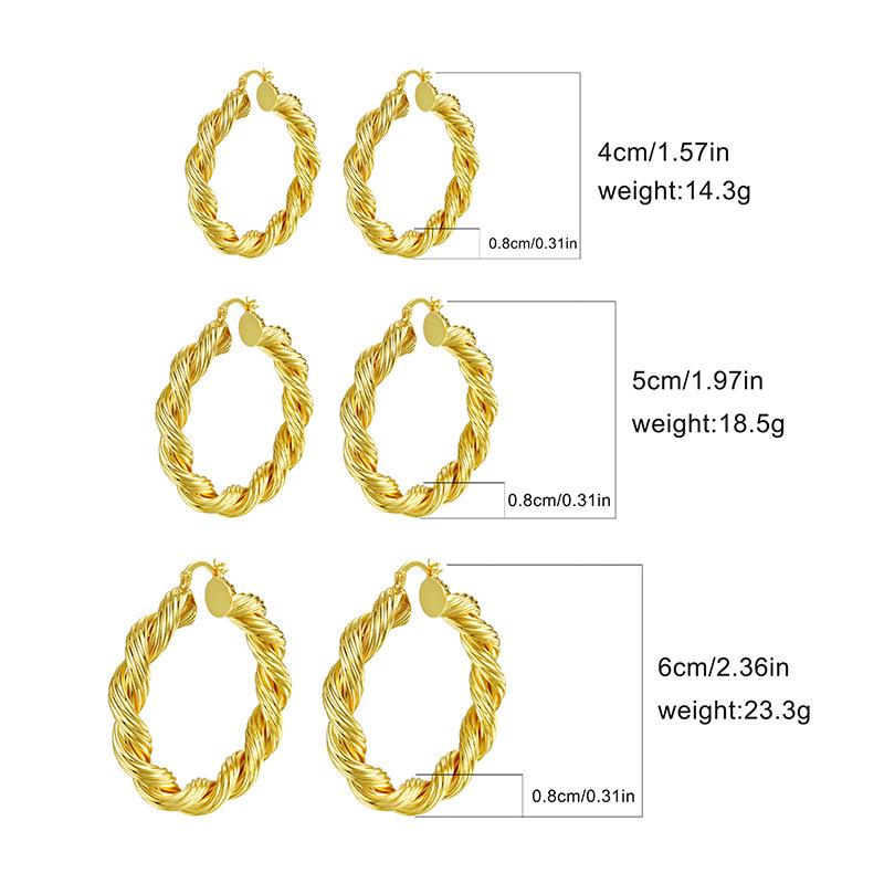 Chic Golden Geometric Hoop Earrings: Stylish and Charming Commuter Gift for Women