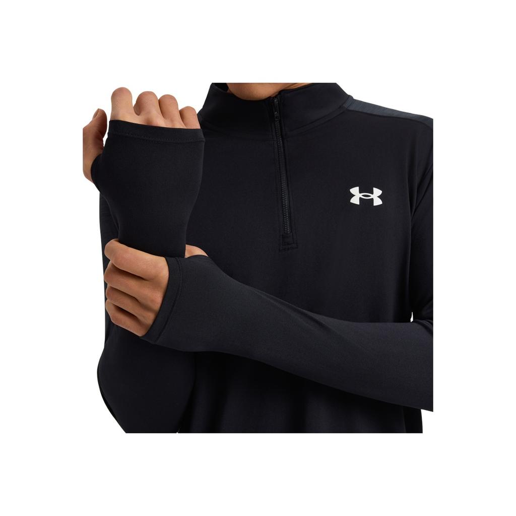 Under Armour Tech Brand Logo 1/4 Zip Training Long Sleeve Hoodie Men Hoodies Black 1385977-002