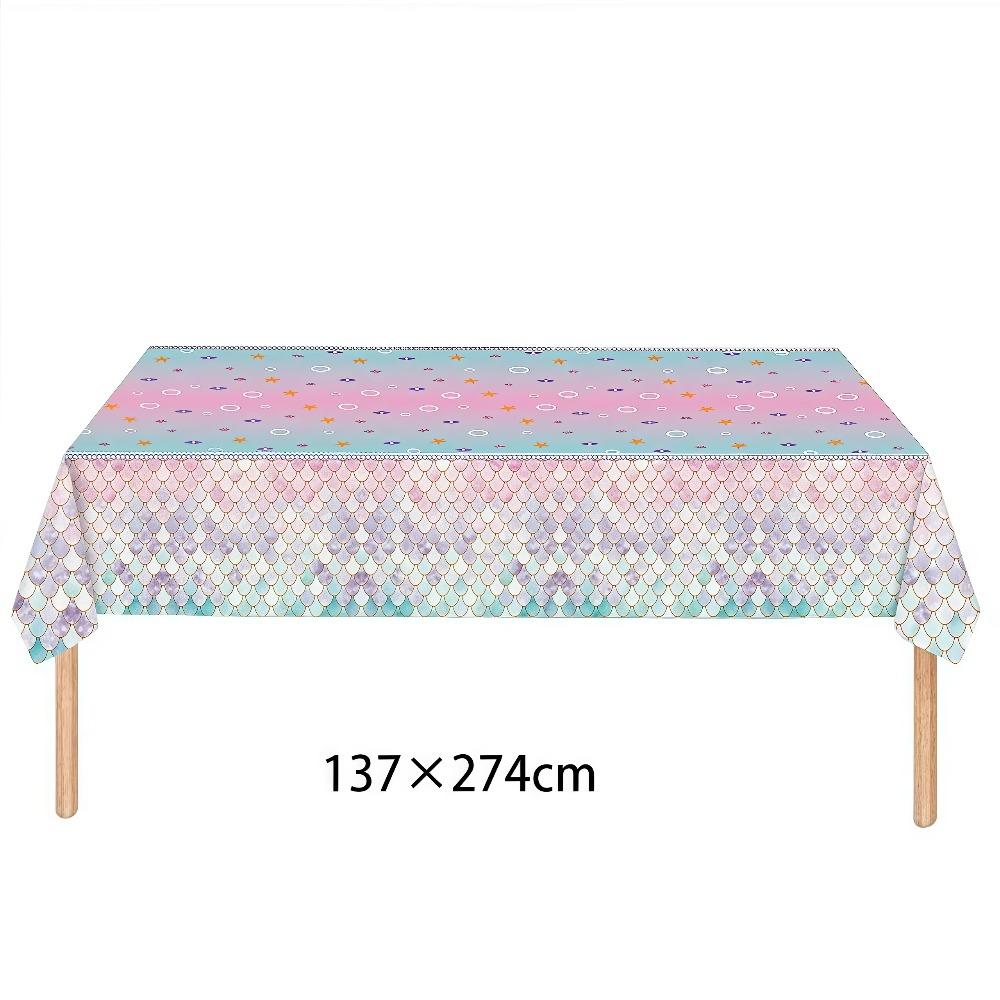 Meerjungfrau Geburtstagsparty Dekorationen Geschirr Teller Tasse Serviette Ballon Hängendes Banner Party Deko Mädchen Mitgebsel Babyparty Zubehör