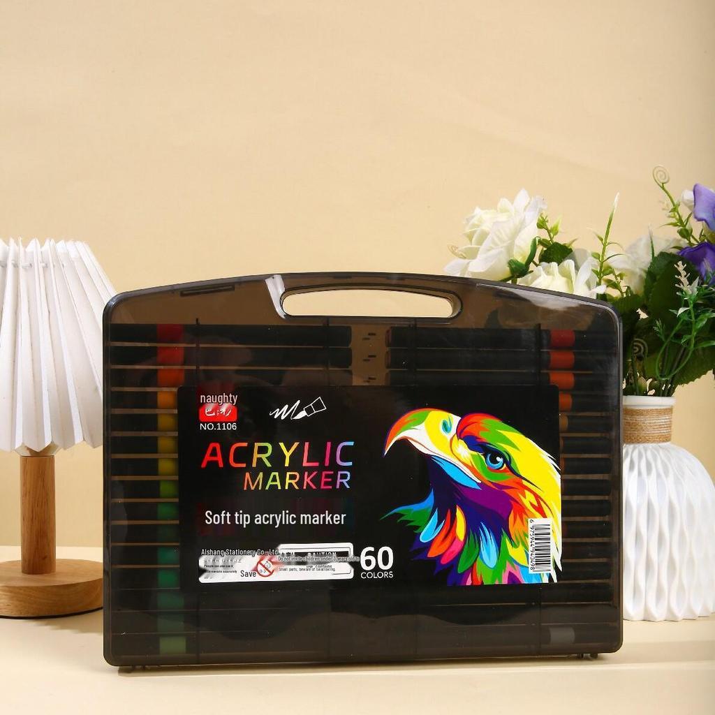 Acrylic Marker Soft Tip - Ideal for Students & Kids, Watercolor Pen for Art & Drawing Activities