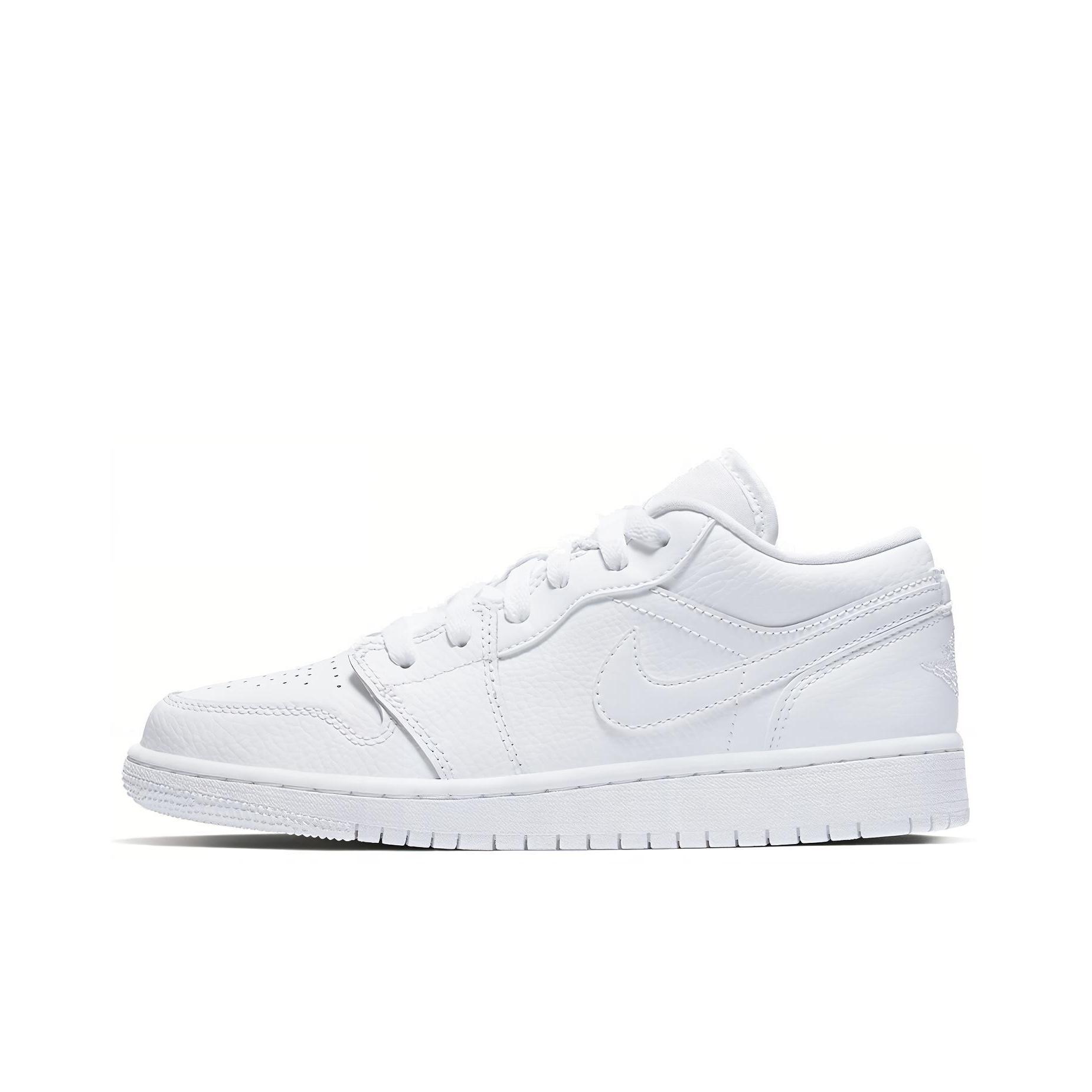 

Jordan 1 Low Triple White Logo GS 36