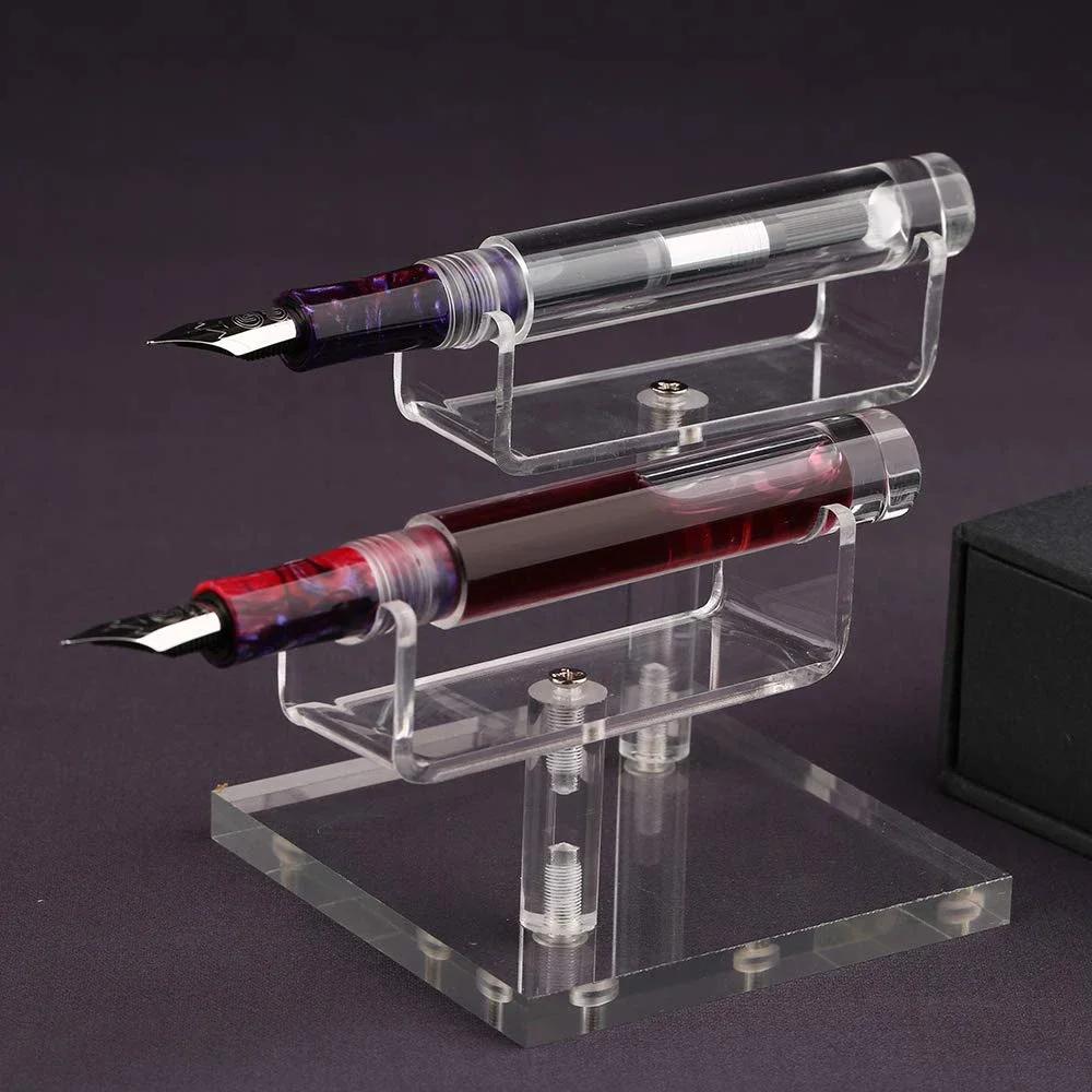 Majohn C1 Pennino Dropper Completamente Trasparente Pennino Fine 0.5mm con Convertitore Grande Capacità di Inchiostro Penna Regalo alla Moda