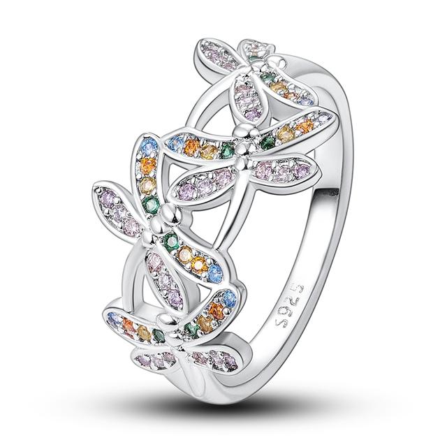 Size 6 -9 Inch Authentic 925 Silver Women Stackable Ring Girl 'S Luxury Wedding Finger Rings
