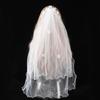 Flower Girl Veil Lace Bow Hair Wedding Headpeice White Sheer Simple Covering