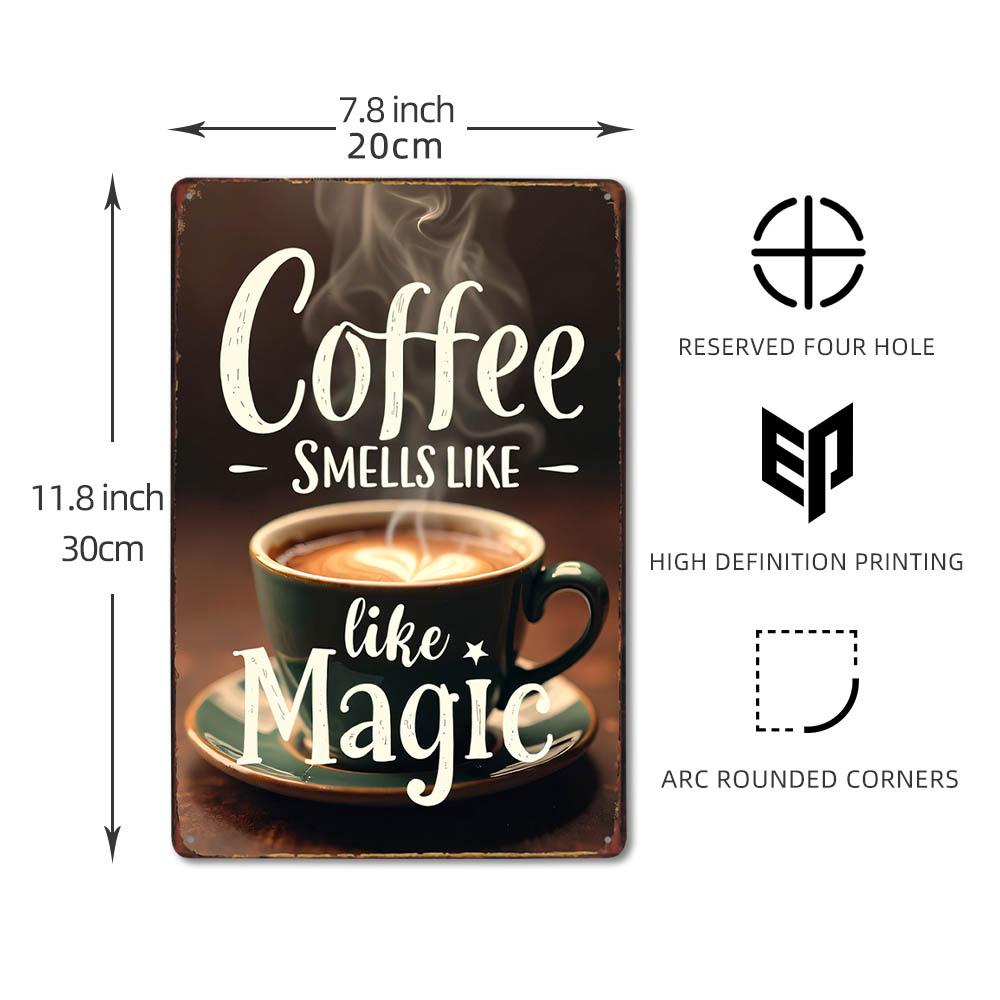 Vintage Coffee Metal Tin Sign Cafe Wall Art Decor Living Room Home Pubs Bar Decoration