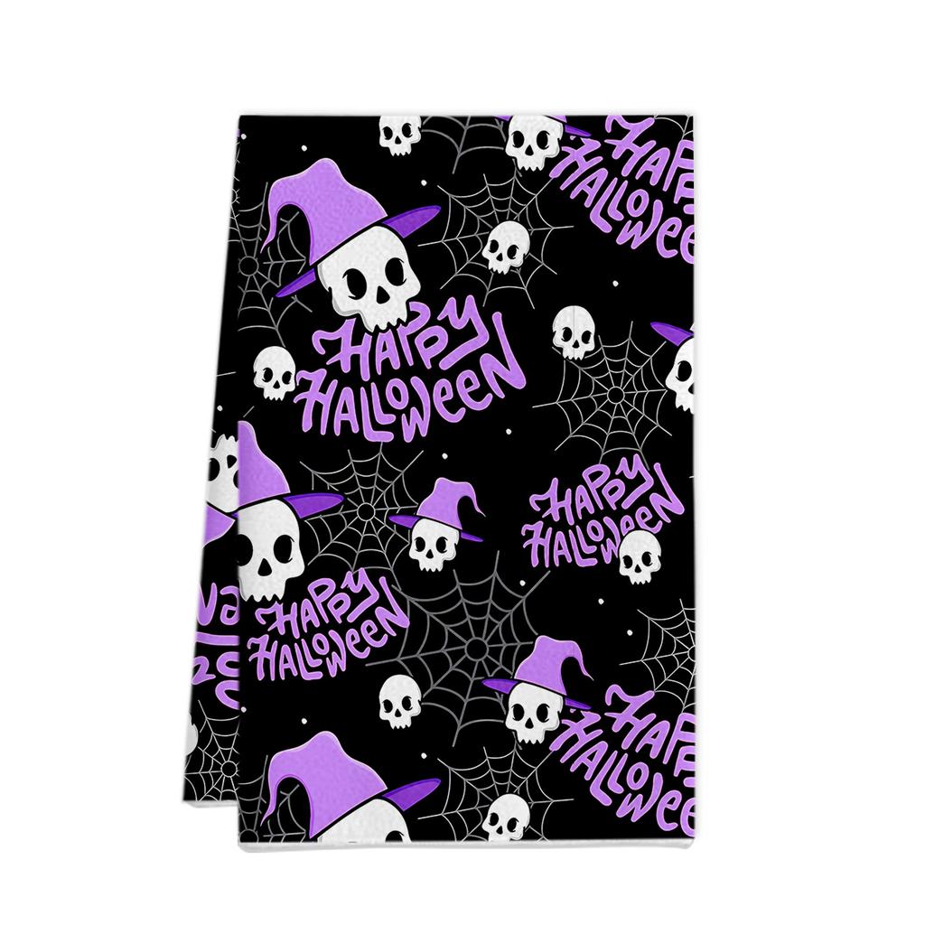 Halloween towel ornament gift microfiber printing kitchen towel special dish towel rag
