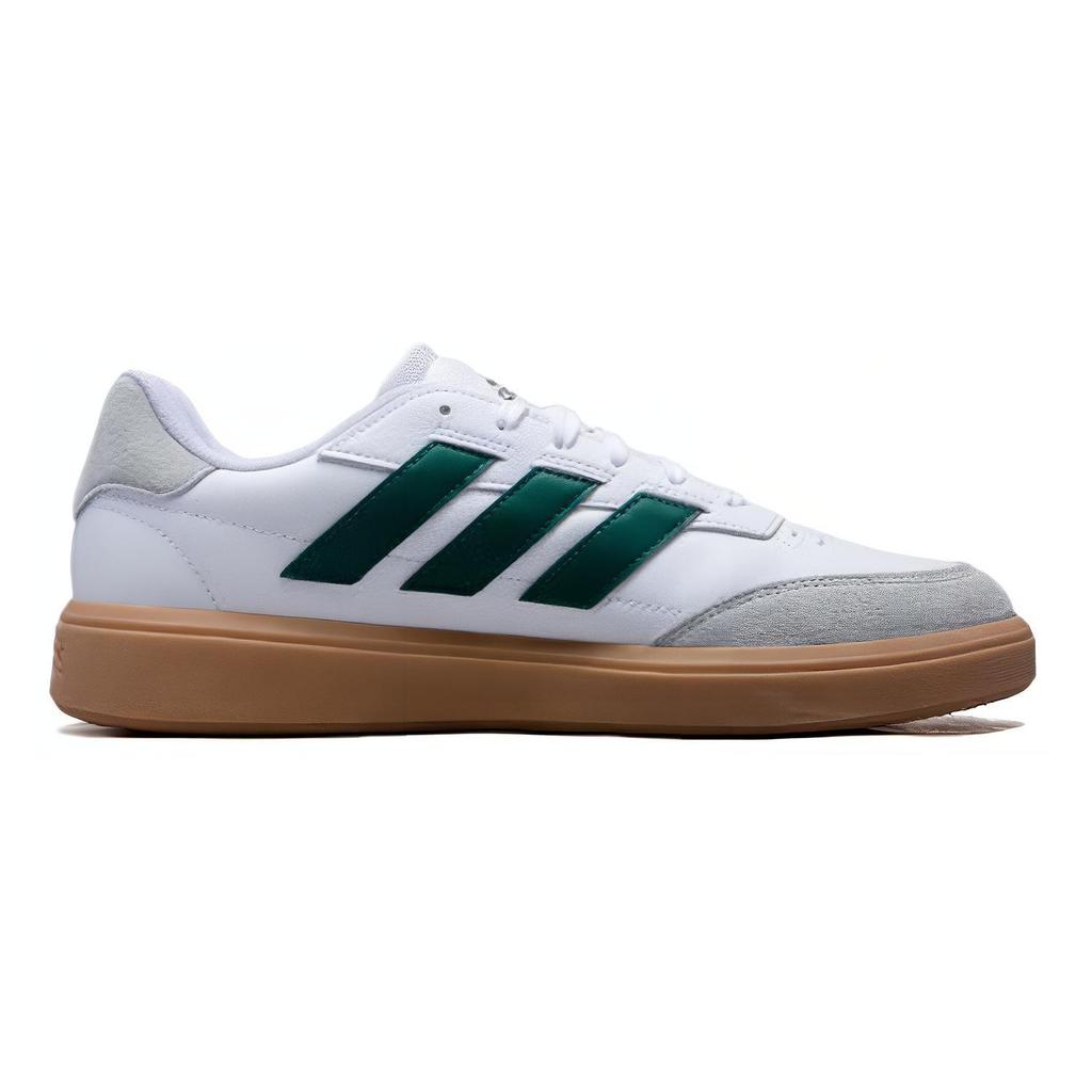 New Adidas COURTBLOCK Abrasion Resistant Breathable Low Top Tennis Shoes Men's White Green IF6505