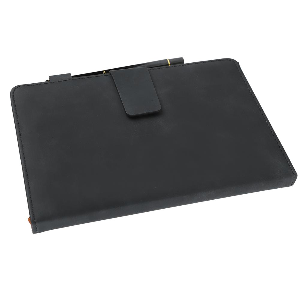 Notebook PU Leather Cover Smoothing Ink Proof Thick Paper Ruled Paper Notebook with Pen Box for School Travel