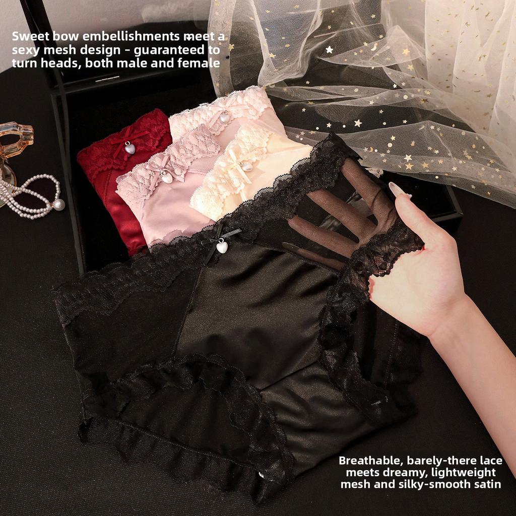 Slip a Triangolo Sexy da Donna Estivi in Pizzo a Rete Leggera Puro Desiderio