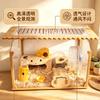 Large Wooden Hamster Cage With Clear Acrylic Panels Ventilated Escape-Proof Design Syrian Dwarf Hamsters