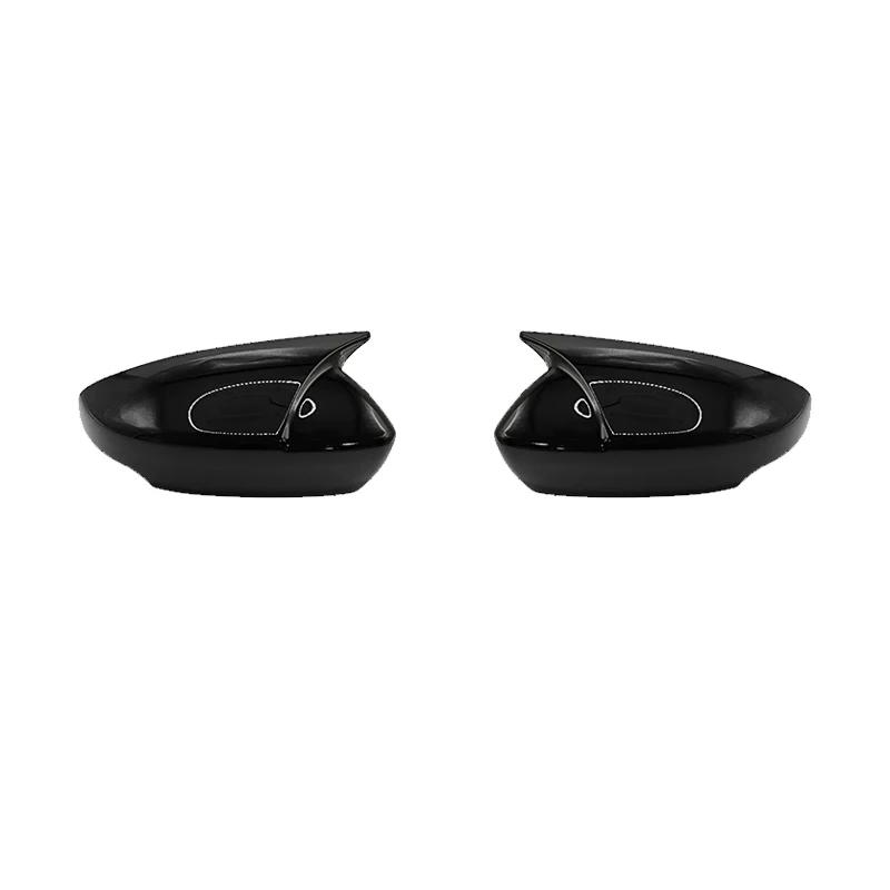 

For Skoda Fabia 2015- Rapid 2016- Car Rearview Side Mirror Cover Wing Cap Exterior Door Housing Shell Trim Sticker Gloss Black