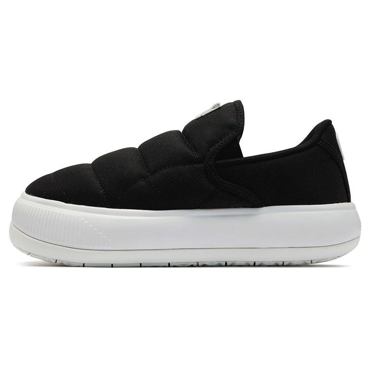 (WMNS) PUMA Suede Mayu Slip-On Canvas Black White Women s 385595-01 EU 37