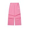 Original Fashion Simple Solid Classic Retro Sports Loose Woven Casual Pants Women Bottoms Bright-Peach Rose-Pink F11W629801FPK
