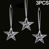 3pcs Christmas Acrylic Snowflake Ornaments Transparent Xmas Tree Hanging Pendant Christmas Decorations for Home New Year 2025