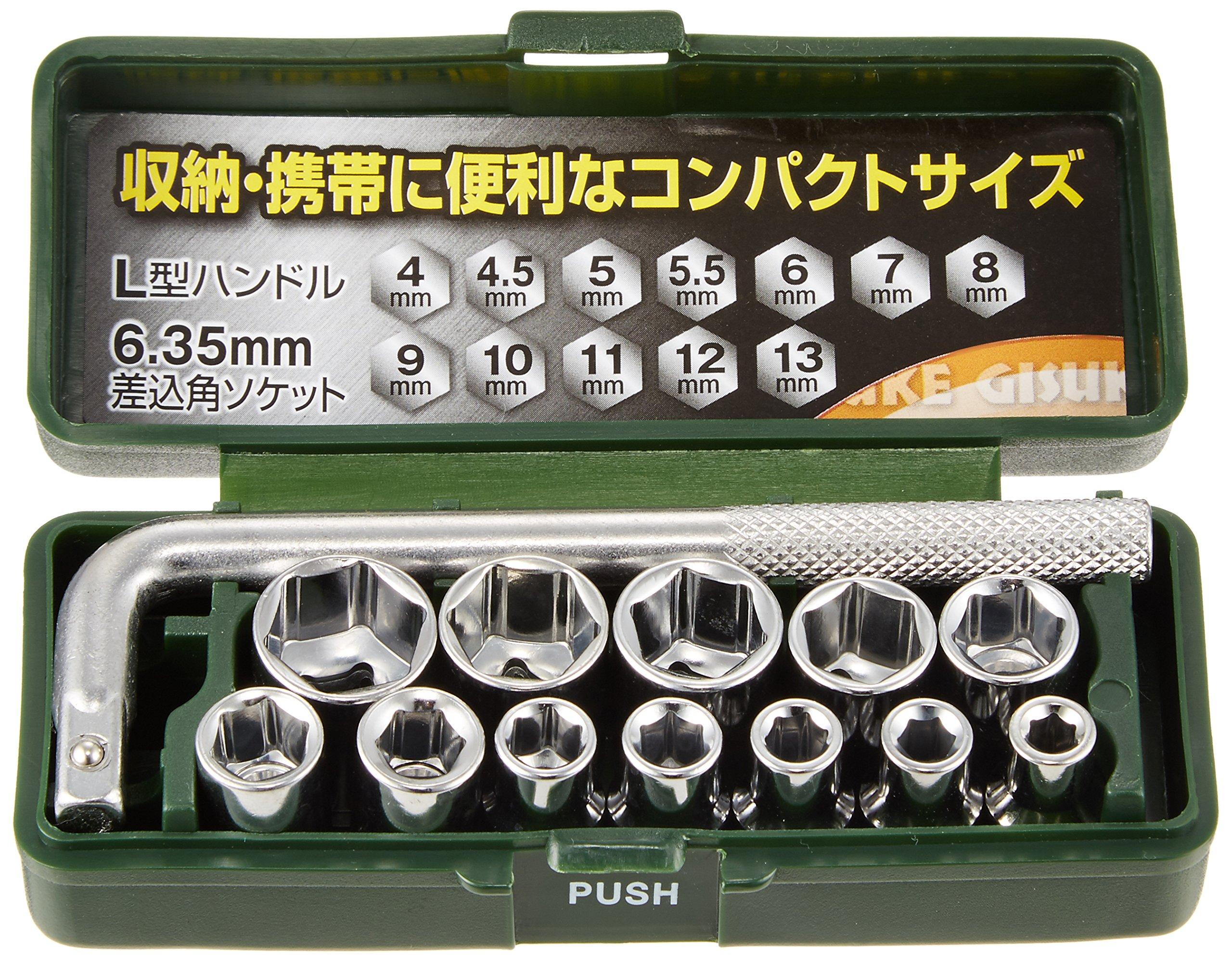 Takagi GISUKE Мини-головки 11 x 1133210 Набор, 13-предметный набор, 43 см, 6,35 мм привод,