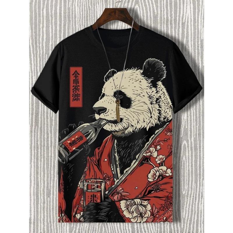 

Животное Смешная Панда Детская Взрослая Футболка с Принтом Летняя Женская и Мужская Повседневная Уличная Футболка с Коротким Рукавом Топ Пуловер M