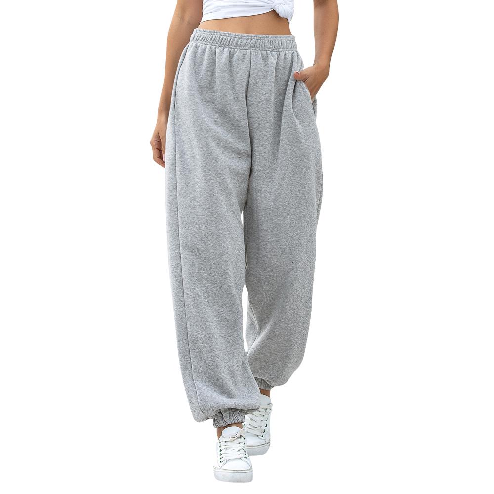 Pantaloni sportivi casual da donna Pantaloni da jogging da corsa solidi Tuta oversize da donna Pantaloni elastici in vita Pantaloni sportivi Pantaloni larghi da salotto
