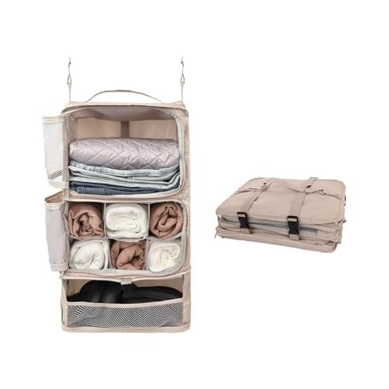 TABITORA Hanging Storage Bag, Storage Box, Travel Pouch, Travel Goods, Compression Pouch, Hanging, Travel Closet, Inner Bag, Organizing Storage,