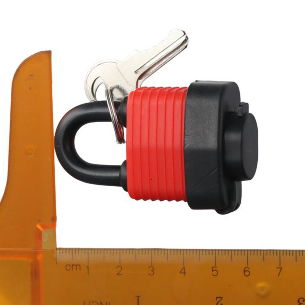 38.8/22.7/58.9mm Long/Short Shackle Red Daily Lock Key Laminated Steel Padlock  Indoor