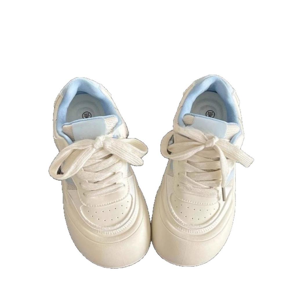 Summer shoes women's breathable board shoes platform white shoes mesh niche versatile casual bread shoes tide