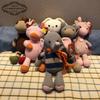 Crochet Animals Plush Stuffed Bunny Monkey Dolls Cotton Knitted Plushies Rabbit Cuddle Toys Kids Early Educational Peluche Toy