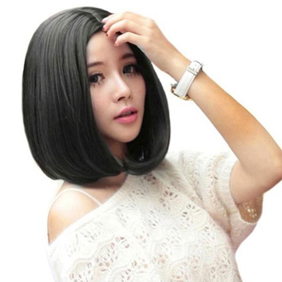 Women Lady Short Straight Hair Full Wigs Cosplay Party Hair Extension