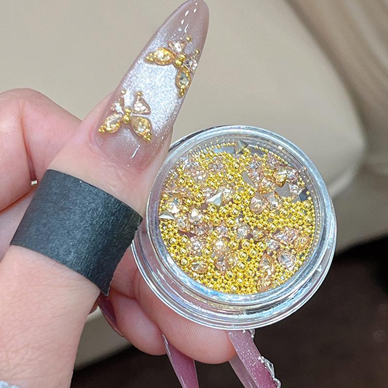 1 Коробка Ногти Сердце Любовь Сращивание Бриллианты Циркон Ювелирные Шармы Украшение Сияющие Самоцветы Бриллианты Набор Аксессуаров для Нейл-арта