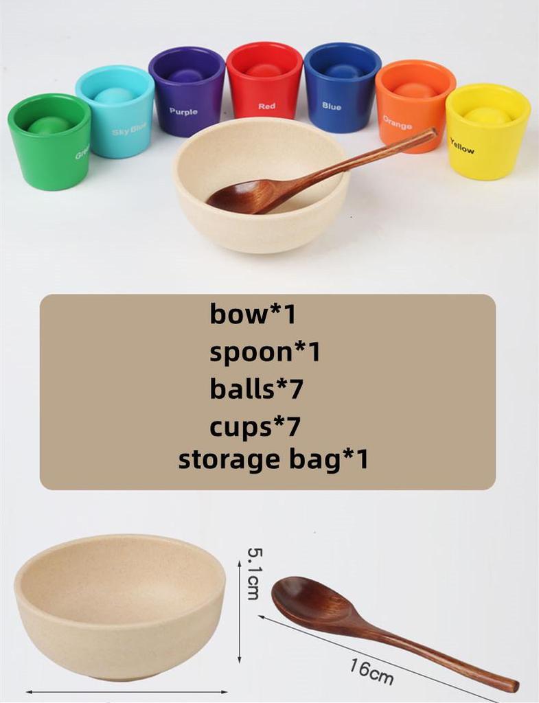 Montessori Wooden Color Sorting & Counting Game for Early Childhood Education