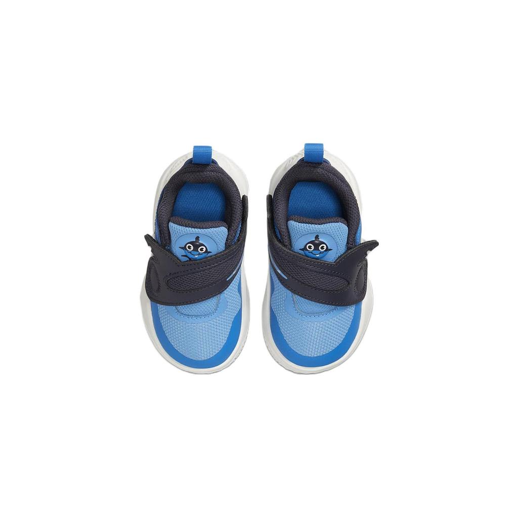 Nike Team Hustle D 11 Lil TD Abrasion Resistant Low top Toddler Shoes Blue White Infant And Toddler DV8993-400