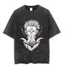 Anime Jujutsu Kaisen Ryomen Sukuna Cool Bedrucktes T-Shirt für Herren und Damen Gewaschenes T-Shirt Hohe Qualität Vintage Baumwoll-T-Shirt