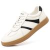 [Baseconet] Leather Casual Shoes, Soft Leather, Platform Sole, Lightweight Cushioning, Suitable for Commuting and School (OFF WHITE, Adult, 26.5 Cm, M